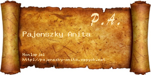 Pajenszky Anita névjegykártya